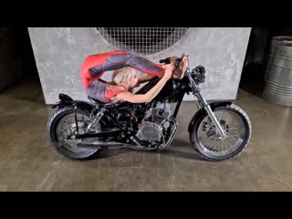 alesya and motorcycle